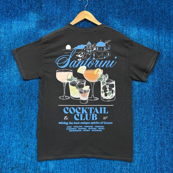 Strange Daze Santorini Cocktail Club T-Shirt Size Medium - Picture 2 of 5
